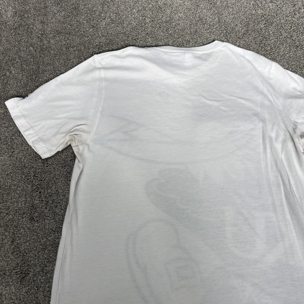 Kansas Jayhawks Shirt Mens Medium White Blue NCAA College Basketball KU Jayhawk - Picture 8 of 11